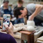 Adam Frew demonstrating to the studentd at Clay College 2018